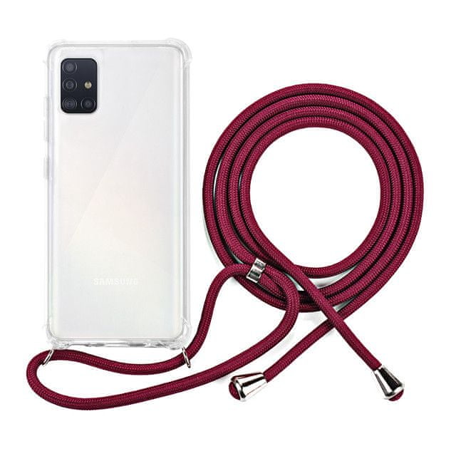 EPICO Nake String Case Samsung Galaxy A51 45210101400001, bílá transparentní / červená