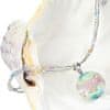 Něžný dámský náhrdelník Sweet Childhood s perlou Lampglas s ryzím stříbrem NP22