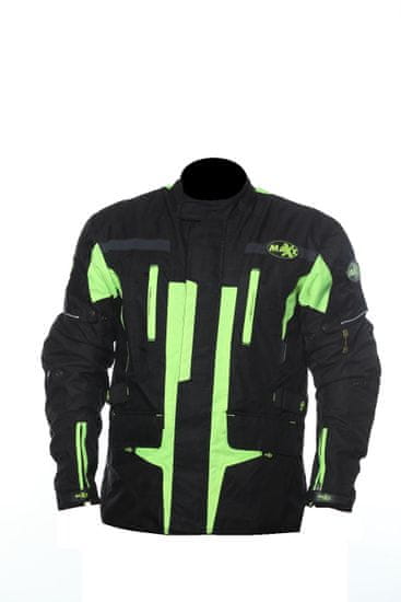 MAXX NF 2201 Textilní bunda dlouhá neon green