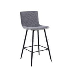 ATAN Barová židle TORANA - světle šedá/šedá/černá