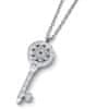 Originální náhrdelník Klíč s čirými zirkony Swarovski Unlock 12159
