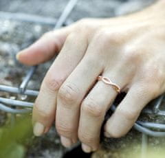 Beneto Růžově pozlacený stříbrný prsten s krystaly AGG191 (Obvod 50 mm)