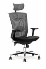 Halmar Kancelářská židle s područkami Ambasador - černá/šedá
