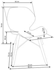 Halmar Jídelní židle K281 - bílá