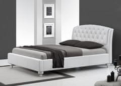 Halmar Čalouněná manželská postel s roštem Sofia 160 - bílá