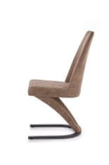 Halmar Jídelní židle K338 - hnědá/černá