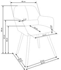 Halmar Jídelní židle K283 - béžová