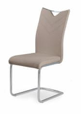 Halmar Jídelní židle K224 - cappuccino / chrom