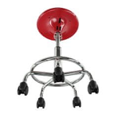 KONDELA Židle na kolečkách Mabel 3 New - červená / chrom