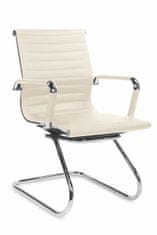 Halmar Kancelářská židle s područkami Prestige Skid - krémová
