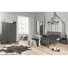KONDELA Manželská postel Paris 180x200 cm - šedá