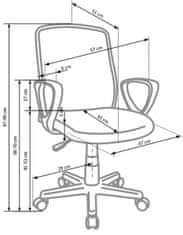 Halmar Kancelářská židle s područkami Alex - černá/šedá