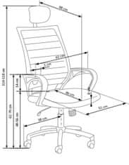 Halmar Kancelářská židle s područkami Socket - černá/bílá