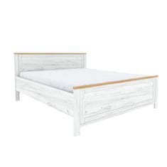 KONDELA Manželská postel Sudbury Z2 160x200 cm - dub craft zlatý / dub craft bílý