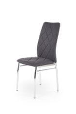 Halmar Jídelní židle K309 - tmavě šedá / chrom