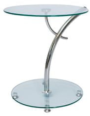 Signal Skleněný konferenční stolek Muna - sklo/chrom