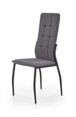 Halmar Jídelní židle K334 - šedá/černá