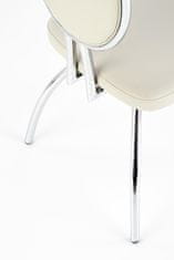 Halmar Jídelní židle K297 - světle šedá / chrom