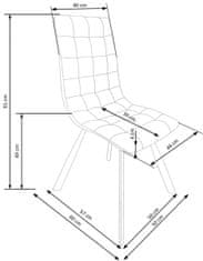 Halmar Jídelní židle K280 - hnědá