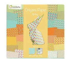 Kraftika Papíry na origami 20x20cm (60ks) spring, avenue mandarine