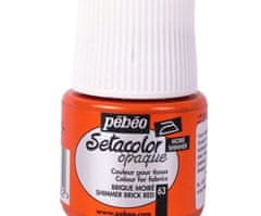 Pébéo Setacolor 45ml metalická cihlově oranžová barva na textil