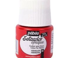 Pébéo Setacolor 45ml červená rumělka barva na textil,