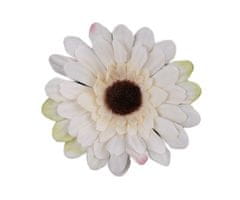 Kraftika 2ks smetanová umělý květ gerbera 80mm