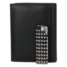 Bellugio Praktická a jednoduchá pánská kožená peněženka Henrich, černá