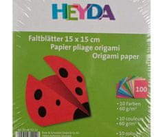 HEYDA Papíry na origami 15x15cm barevné, heyda, technika
