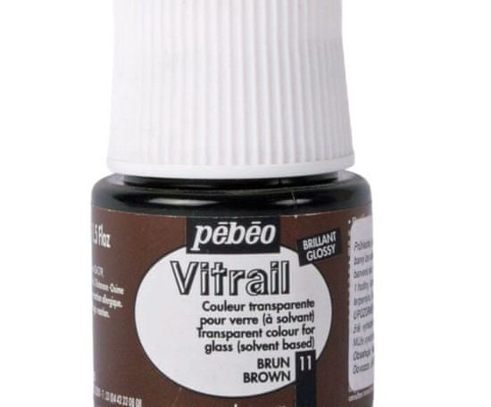 Pébéo Vitrail (45ml) - 11 hnědá, pébéo, barvy na sklo