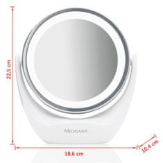 Vidaxl Kosmetické zrcátko Medisana 2 v 1 CM 835, bílé, 12 cm