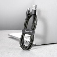 BASEUS Cafule kabel USB / USB C QC 3.0 3A 1m, černý/šedý