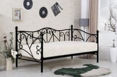 Halmar Kovová jednolůžková postel s roštem Sumatra 90 - černá