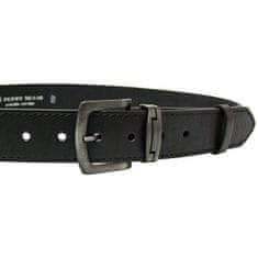 Penny Belts Pánský kožený opasek 9-1-60 black (Délka pásku 110 cm)
