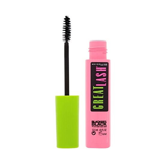 Maybelline Vyživující a zhušťující řasenka Great Lash Blackest Black 12,5 ml