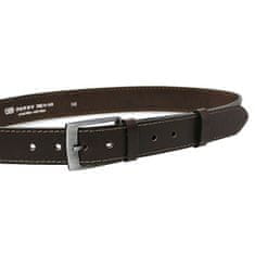 Penny Belts Pánský kožený opasek 35-1-40 dark brown (Délka pásku 100 cm)