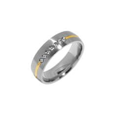 Silvego Snubní ocelový prsten pro ženy PARIS RRC2048-Z (Obvod 50 mm)