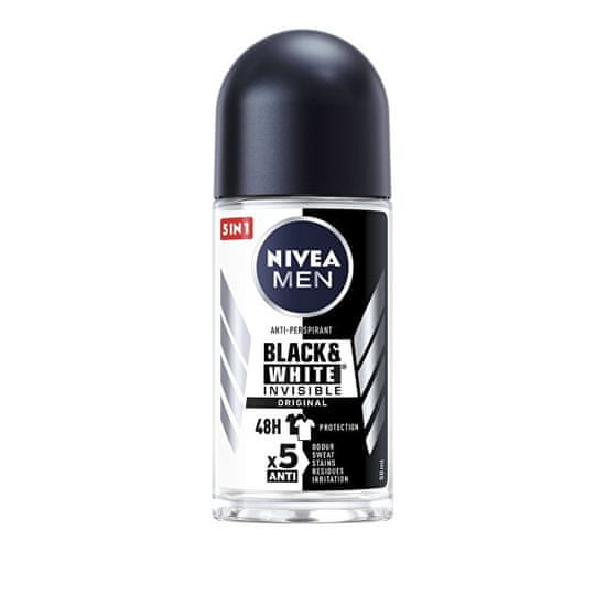 Nivea Kuličkový antiperspirant pro muže Invisible For Black & White Power 50 ml