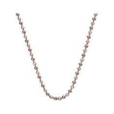 Hot Diamonds Stříbrný řetízek Emozioni Silver and Rose Gold Bead 45 CH019