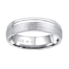 Silvego Snubní stříbrný prsten Amora pro muže i ženy QRALP130M (Obvod 51 mm)