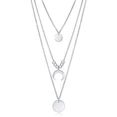 Viceroy Stylový ocelový náhrdelník s přívěsky Popular 75198C01000