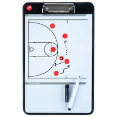 Greatstore Pure2Improve Oboustranná trenérská tabule basketbal 35x22 cm P2I100620