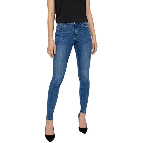 Vero Moda Dámské džíny VMTANYA Skinny Fit 10222531 Medium Blue Denim