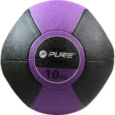 shumee Pure2Improve Medicinský míč s držadly, 10 kg, fialový