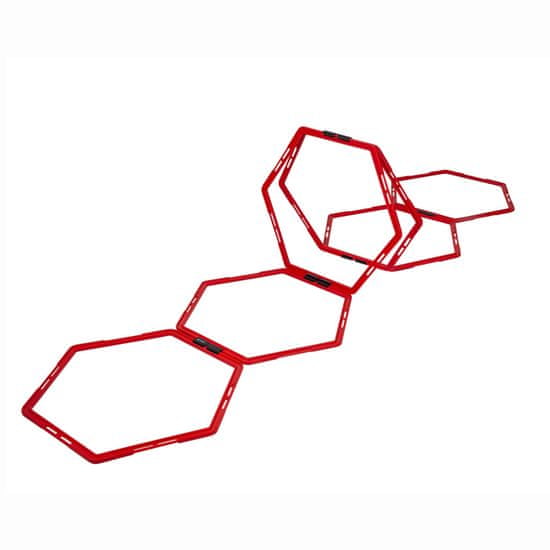 Vidaxl Koordinační žebřík Pure2Improve, 6 šestiúhelníků, červený
