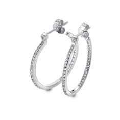 Hot Diamonds Stříbrné kruhové náušnice s diamanty Hoops Topaz DE623