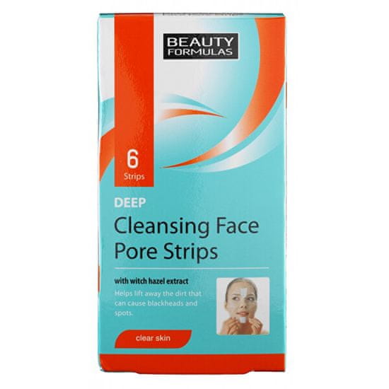 Beauty Formulas Čisticí pleťové pásky (Deep Cleansing Face Pore Strips) 6 ks