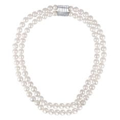 JwL Luxury Pearls Dvojitý/dvouřadý náhrdelník z pravých bílých perel JL0656