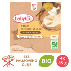 Babybio Krém, vanilka, krupička 4x85 g