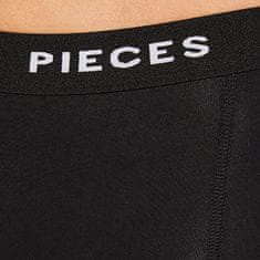 Pieces 4 PACK - dámské kalhotky Boxer PCLOGO 17106857 Black (Velikost XS)